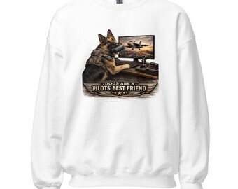 Los perros son el mejor amigo del piloto - Humor - Sudadera unisex