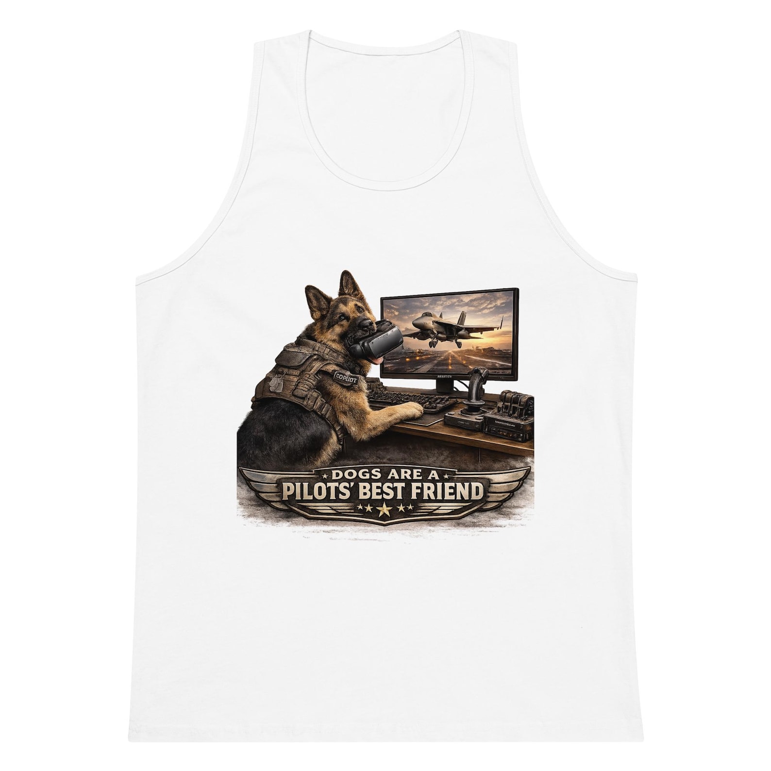 Dogs Are a Pilot’s Best Friend Men’s Humour Aviation Unisex T-Shirt