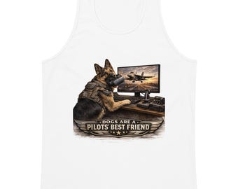 Dogs are a Pilots Best Friend - Men’s premium tank top