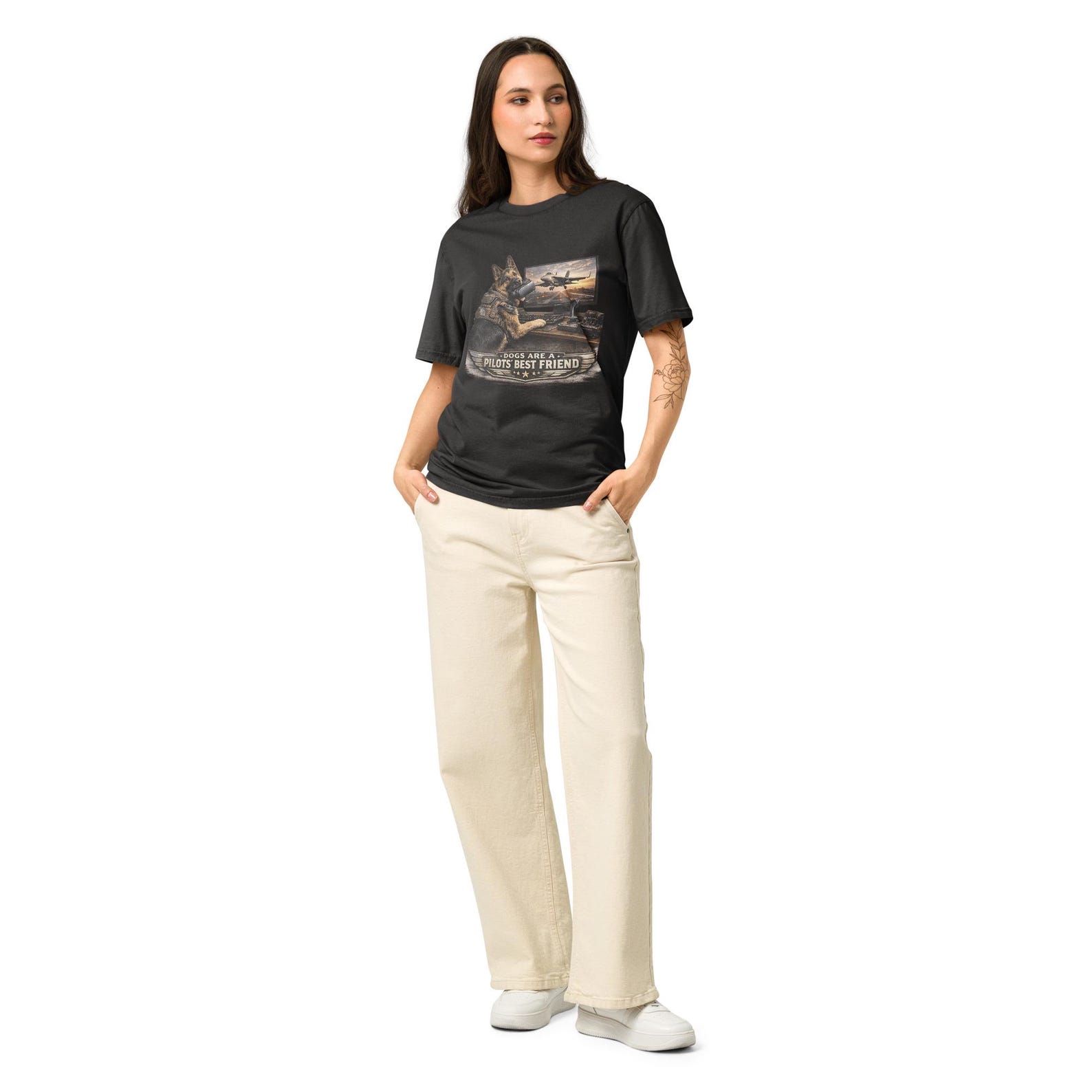 Dogs Are a Pilot’s Best Friend Humorous Aviation Unisex T-Shirt