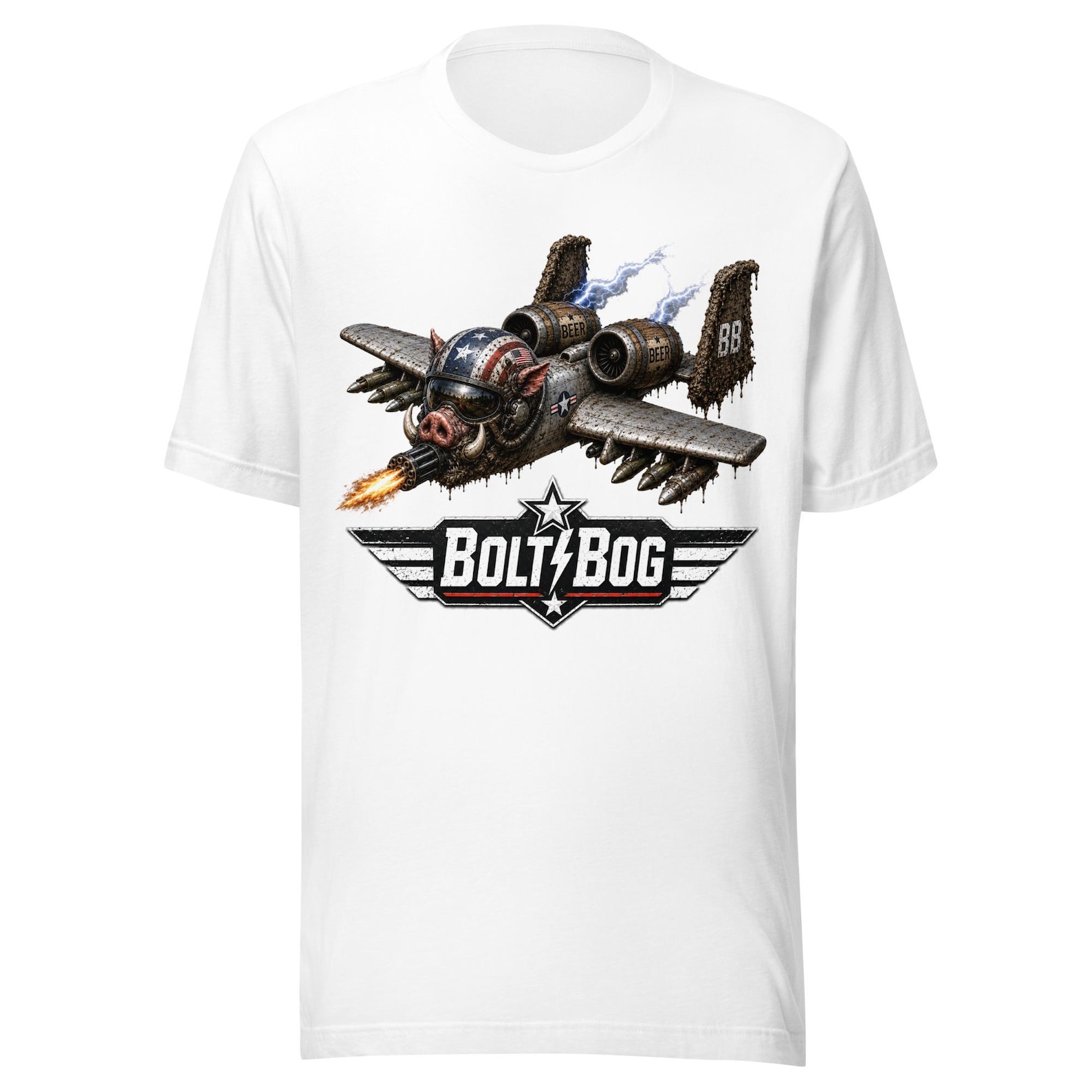 Boltbog Military Aviation Parody Humour Unisex T-Shirt