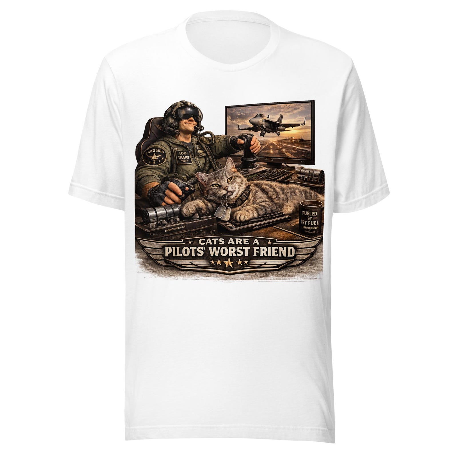 Cats Are a Pilot’s Worst Friend Pilot Humour Unisex T-Shirt
