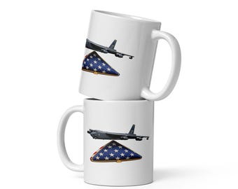 B-52 Buff - Jet Fighter Graphic - White glossy mug