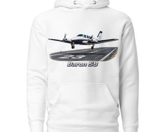 Baron 58 - Twin Engine Gift - Pilot Gift - Gift for Men - Gift for Women - Pilot Unisex Hoodie