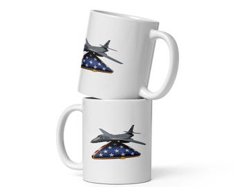 B-1B Bomber - Military Aircraft - Pilot Gift - White glossy mug