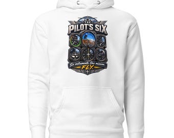 Pilot Six Instruments Hoodie – Aviation Graphic Sweatshirt