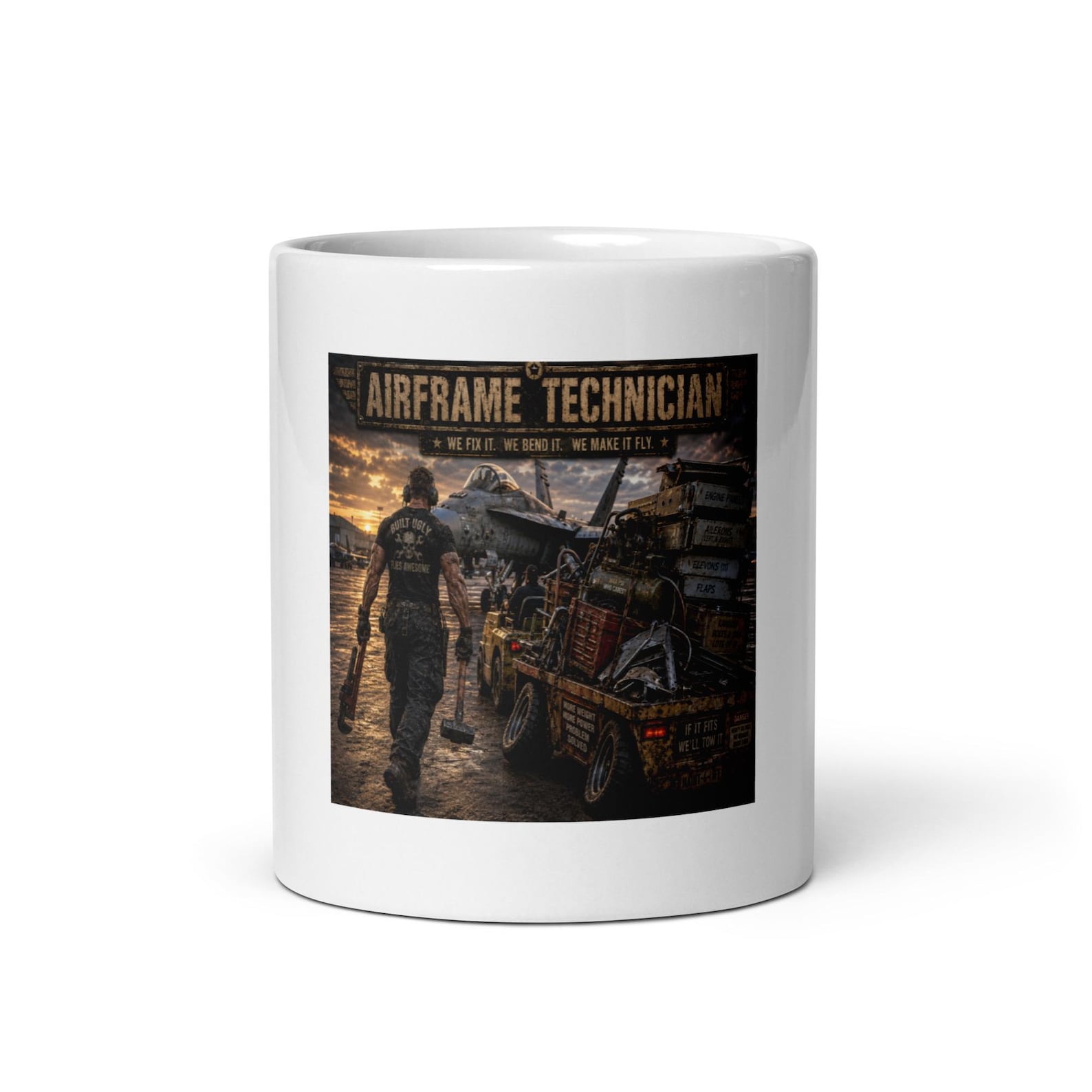 Airframe Fitter Airforce Humour Parody Coffee Cup