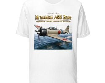 Easily Distracted by Airplanes - Mitsubishi A6M Zero - WWII Fighter - WW II Collection -  Unisex t-shirt
