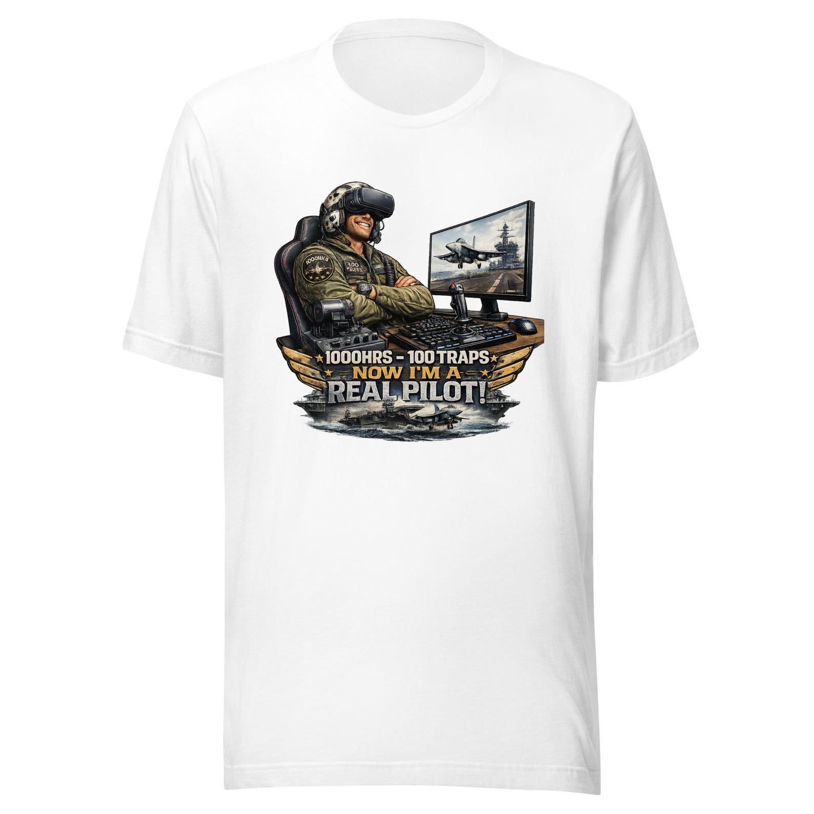 I’m a Pilot in My Bedroom – 100hrs 100 Landings Aviation Parody Humour Unisex T-Shirt