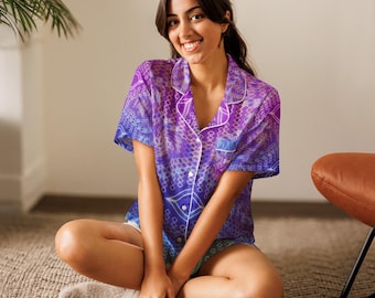 Yoga Aura Chakra Lucid Dream Power Short Sleeve Pajama Top