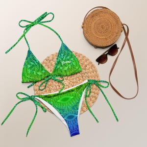 Joga Aura Chakra String bikini (Anahata ~ czakra serca ~ zielony)