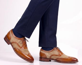 Hochwertige, handgefertigte Oxford-Schuhe aus olivgrünem Leder mit Krokodilprägung, komplett aus Leder gefertigt
