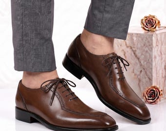 Handgefertigte Leder Oxford Schuhe Herren Anzug Schuhe Custom Business Formelle Braun Schwarz