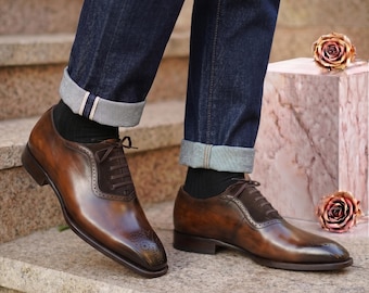 Schwarz Python Geprägte Leder Ganze Schnitt Oxford Schuhe Herren Handgefertigte Luxus Kleid Schuhe