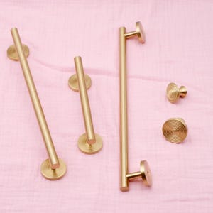 Moderne Möbelknäufe, Messing & Holz Knäufe, Eiche Möbelknäufe, Mid Century Möbelknäufe für Küchenschränke Kleiderschrank Hardware