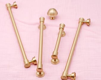 Moderna mässingshandtag, eleganta geometriska lådhandtag för köksskåp, elegant garderobsdörrhandtag, minimalistiska beslag