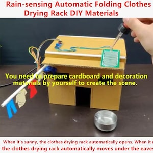 Automatic Rain Sensor Clothes Drying Rack DIY Kit | ESP 8266 Smart  Motor Control System
