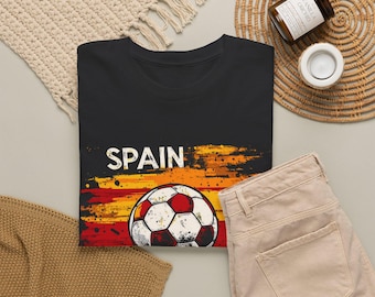 Spain World Cup 2026 T-Shirt | Red Yellow Grunge Soccer Fan Tee, Football Supporter Gift, La Roja Shirt, Defending Champions Tee