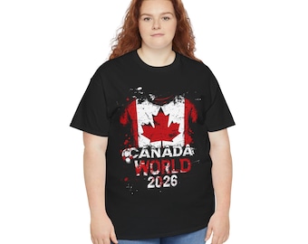Canada World Cup 2026 T-Shirt | Maple Leaf Grunge Soccer Fan Tee, Football Supporter Gift, Les Rouges Shirt, Host Nation Tee