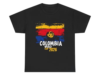 Colombia World Cup 2026 T-Shirt | Yellow Blue Red Grunge Soccer Fan Tee, Football Supporter Gift, Los Cafeteros Shirt