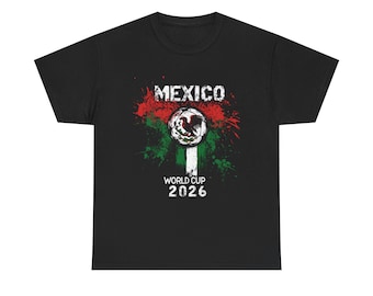 Mexico World Cup 2026 T-Shirt | Green White Red Grunge Soccer Fan Tee, Football Supporter Gift, El Tri Shirt, Host Nation Tee