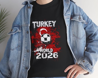 Turkey World Cup 2026 T-Shirt | Red White Grunge Soccer Fan Tee, Football Supporter Gift, Ay Yildizlilar Shirt