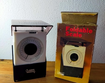 Vintage ASPA KL-3 Foldable Scale with Original Box - 1970s Space Age Utility