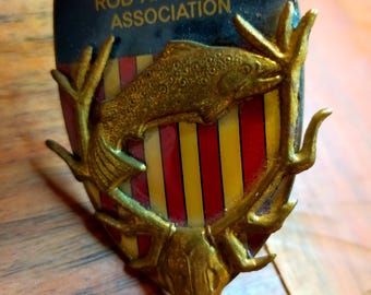 1974 Rod & Gun Association-medaille - Vintage Amerikaans leger Europa USAREUR militair jagen vissen Volkswanderung-badge