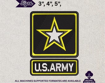 Diseño de bordado a máquina del Ejército de EE. UU. Logotipo de estrella Parche táctico Emblema militar Archivo de veterano