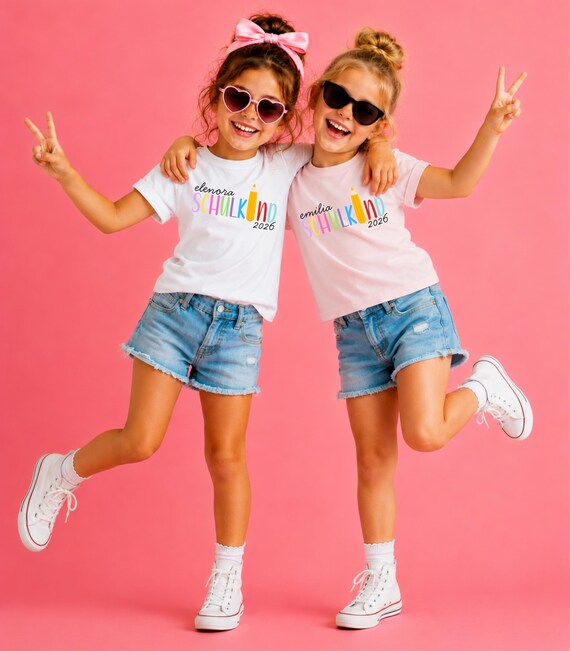 Weiteres Produktbild: Einschulungs-Shirt mit Name & Jahreszahl (personalisierbar)