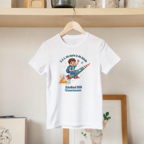 Weiteres Produktbild: Schulkind-Shirt mit Sonnenbrille (personalisierbar)