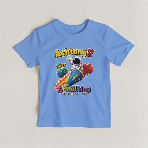 Weiteres Produktbild: Raketen-Shirt zur Einschulung (personalisierbar)