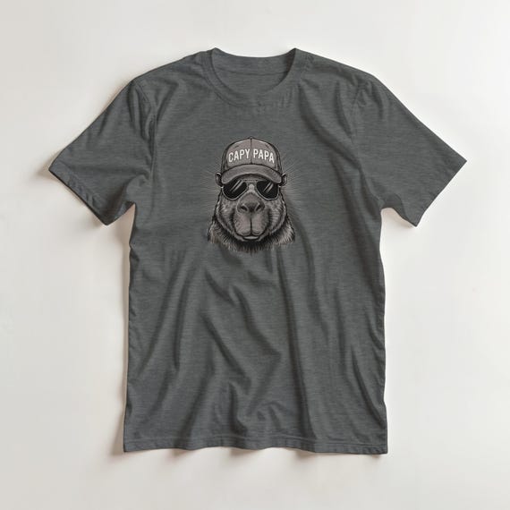 Weiteres Produktbild: „Capy Papa“ Capybara-Shirt für Papas