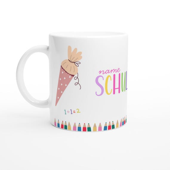 Weiteres Produktbild: Einschulungs-Tasse mit Namen (personalisierbar)