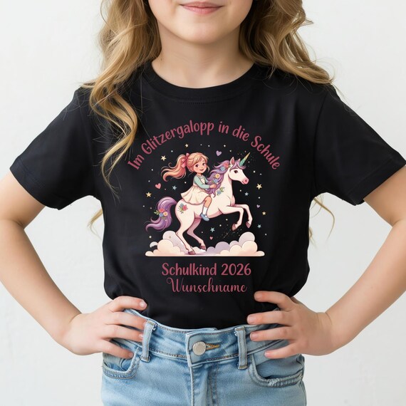 Weiteres Produktbild: Einhorn-Shirt zur Einschulung