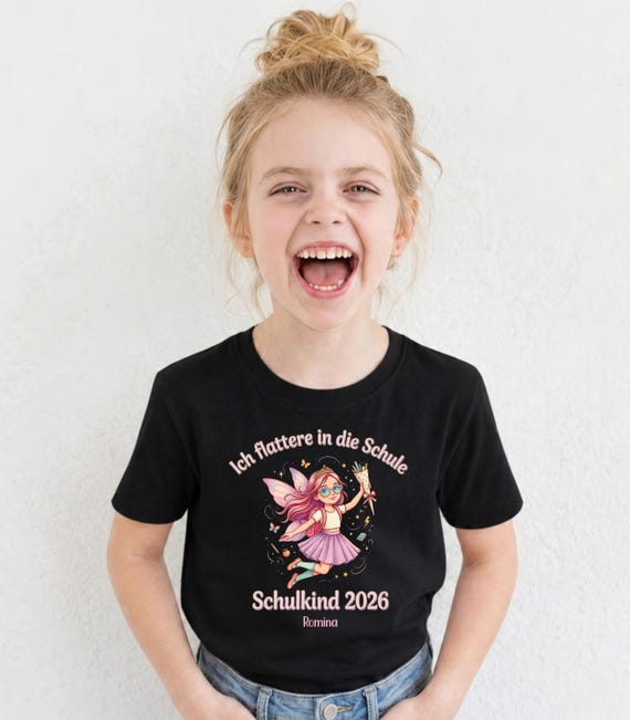 Feen-Shirt mit Schmetterling (personalisierbar)