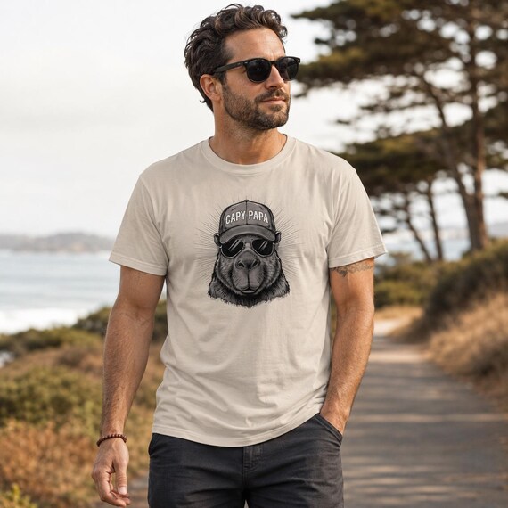 „Capy Papa“ Capybara-Shirt für Papas