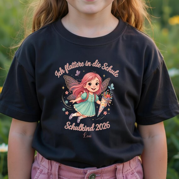 Weiteres Produktbild: Feen-Shirt mit Schmetterling (personalisierbar)