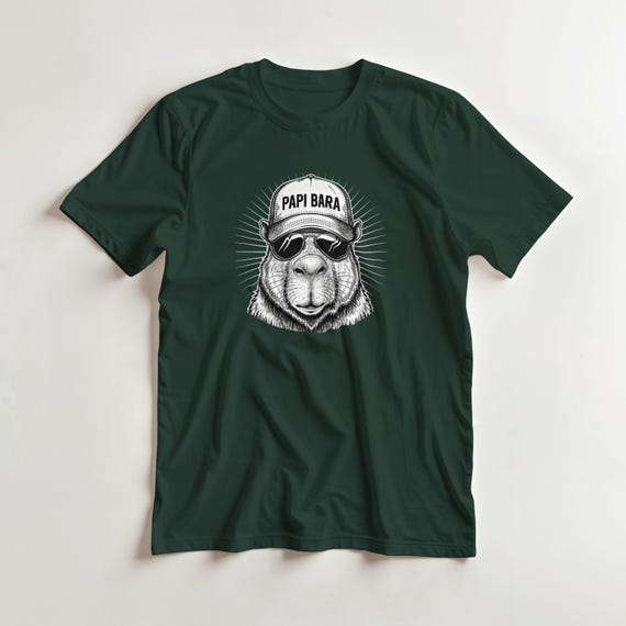 Weiteres Produktbild: „Papi Bara“ Capybara-Shirt für Papas