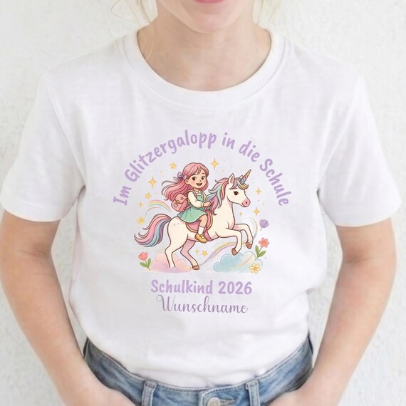 Weiteres Produktbild: Einhorn-Shirt zur Einschulung