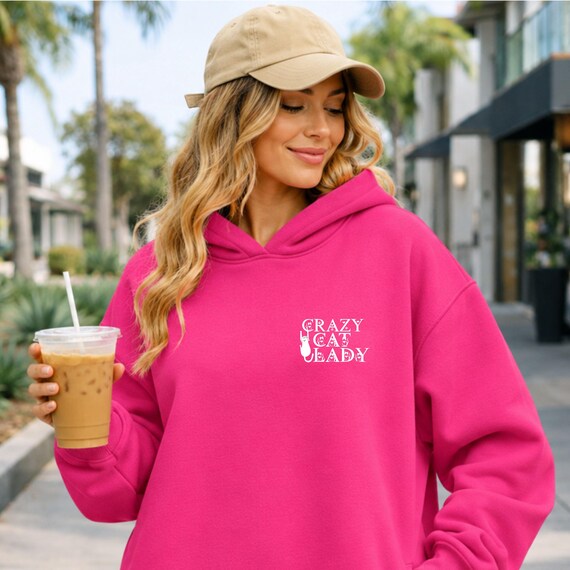 Weiteres Produktbild: „Cat Mom“ Hoodie für Katzenfans