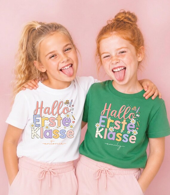 Weiteres Produktbild: Einschulungs-Shirt „Erste Klasse“ (personalisierbar)