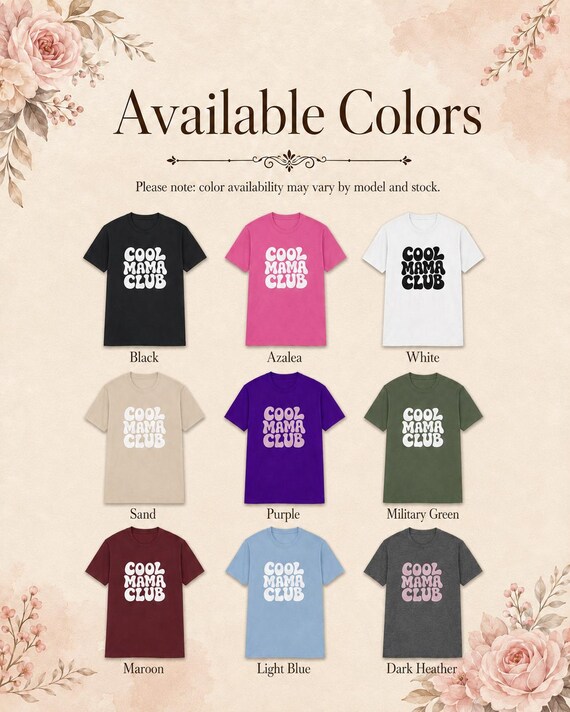 Weiteres Produktbild: „Cool Mama Club“ Retro-Shirt