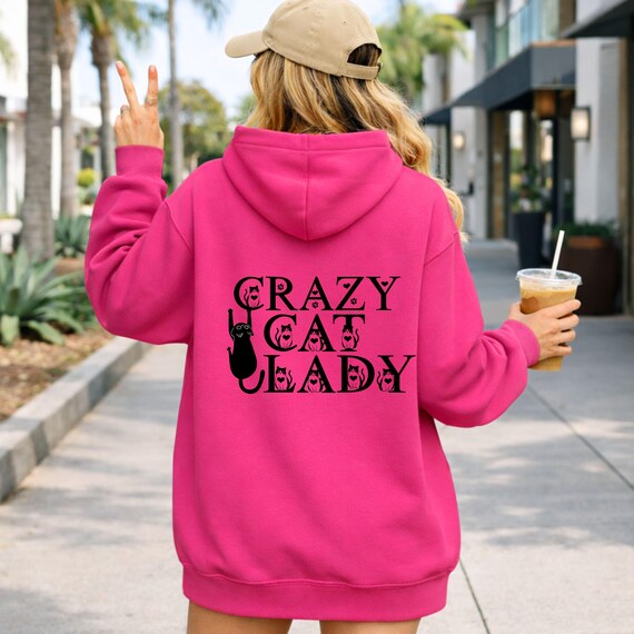 Weiteres Produktbild: „Cat Mom“ Hoodie für Katzenfans