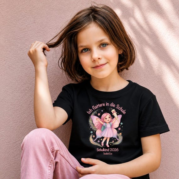 Feen-Shirt mit Schmetterling (personalisierbar)