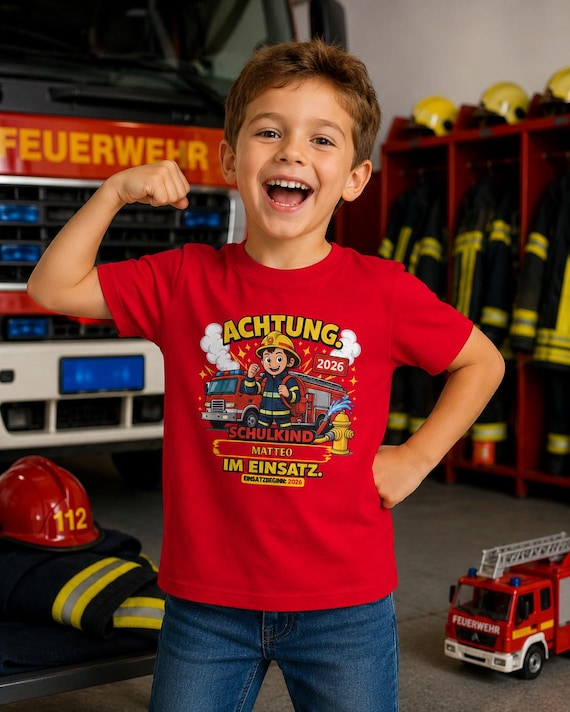 Weiteres Produktbild: Feuerwehr-Shirt zur Einschulung