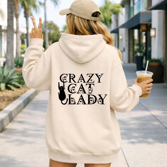 Weiteres Produktbild: „Cat Mom“ Hoodie für Katzenfans
