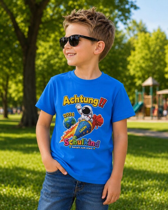 Weiteres Produktbild: Raketen-Shirt zur Einschulung (personalisierbar)
