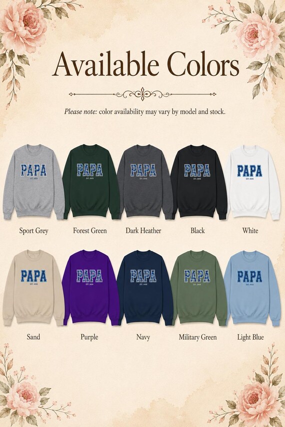 Weiteres Produktbild: Papa-Pullover mit Wunschjahr (personalisierbar)