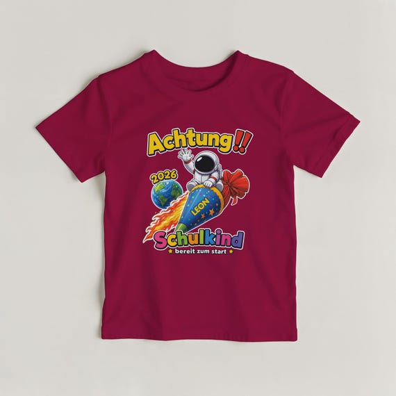 Weiteres Produktbild: Raketen-Shirt zur Einschulung (personalisierbar)